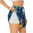 thumbnail image 5 of Rocae Dinosaur In Space for Women's Athletic Shorts Quick Dry Workout Hiking Shorts With Pockets for Running, Yoga, Gym, Sports XX-Large, 5 of 9