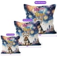thumbnail image 4 of Happy New Year with Yorkshire Terrier Fireworks Holiday Xmas Winter 2025 Pillow Cushion Double Sided Yorkie Dog Lover Gifts Throw Pillow - 00025, 4 of 4