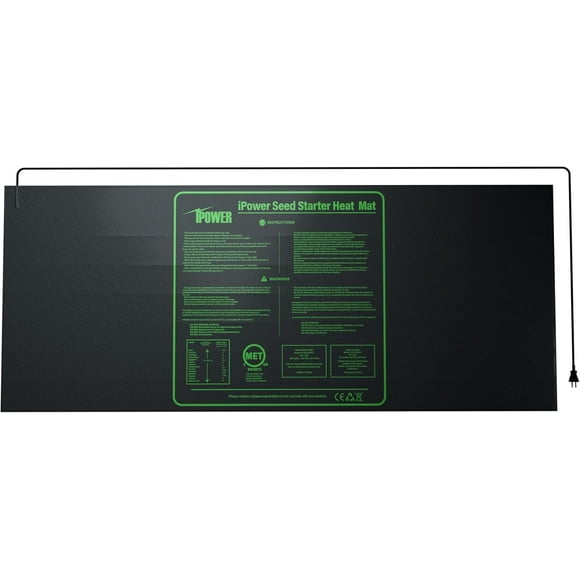 iPower Large Seedling Heat Mat 20" x 48" Warm Hydroponic Heating Pad with Durable Waterproof Design