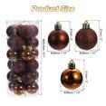 thumbnail image 2 of Uxcell 24Pcs 1.5" Christmas Balls Ornaments, Shatterproof Hanging Ball Set for Christmas Tree Coffee, 2 of 6