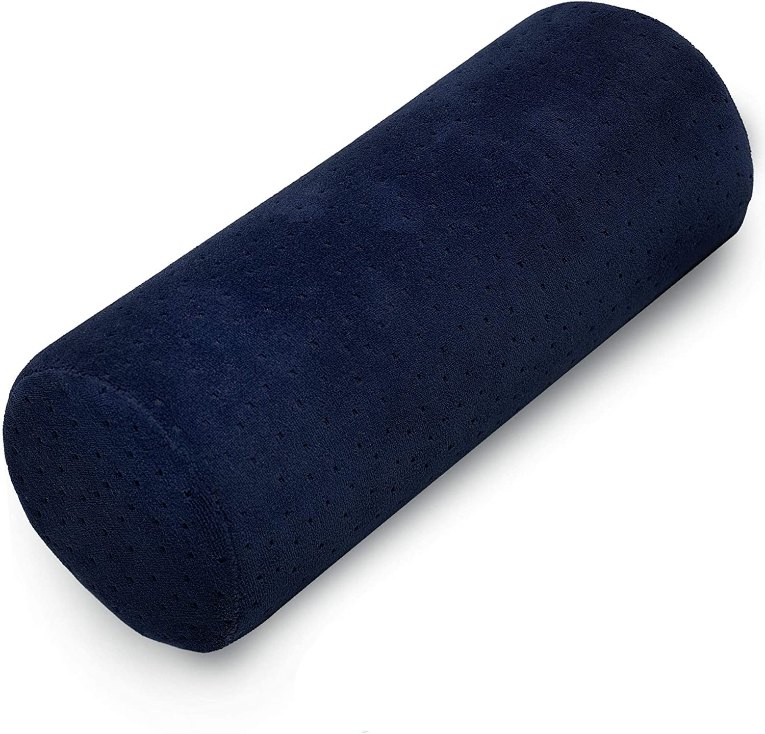 Round Cervical Roll Cylinder Bolster Pillow Memory Foam Removable Washable 