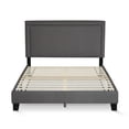 thumbnail image 3 of Furinno Laval Double Row Nail Head Bed, 12 Pieces Slat Style, Stone, Full, 3 of 5
