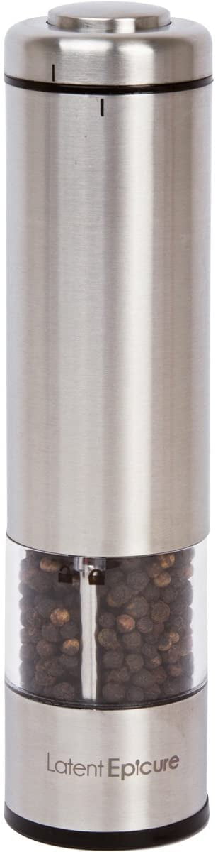 Jooan's Kitchen Stainless Steel Electric Salt Pepper Grinder Automatic  Refillable Battery Operated Shaker Spice Mill 