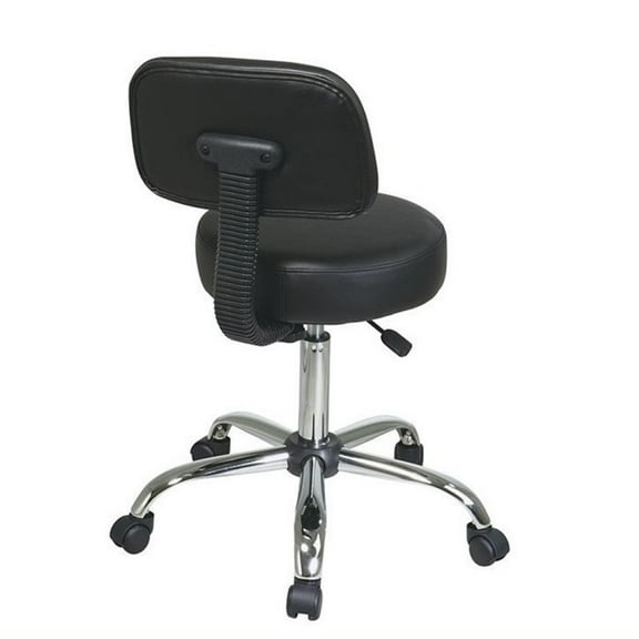 Scranton & Co Drafting Chair in Black and Chrome