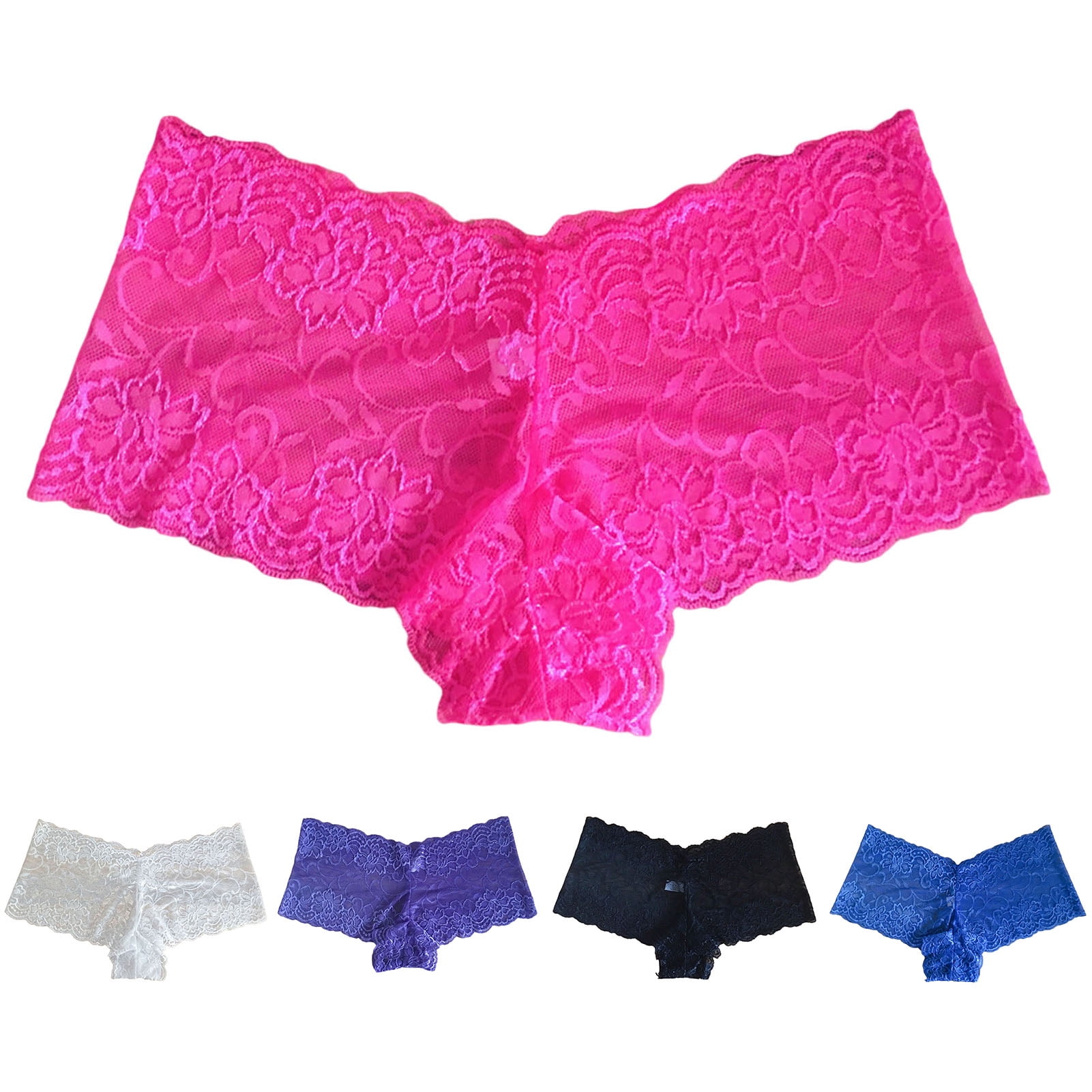 harmtty Women Underpants See-through Lace Mid Waist Soft No Constraint ...