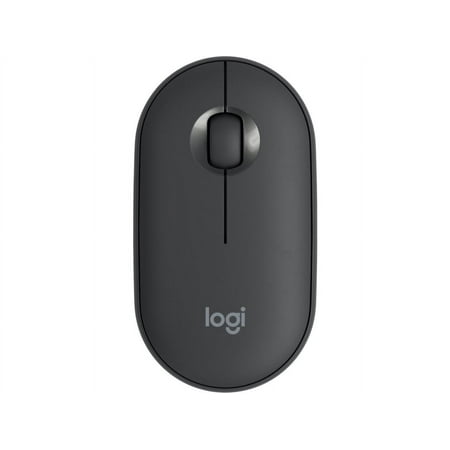 Logitech - Pebble i345 Bluetooth Optical Ambidextrous Mouse for iPad - Graphite