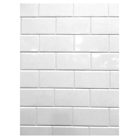 3x6 White Glossy Ceramic Subway Tile Wall Backsplash Made in USA (Full Box 100)
