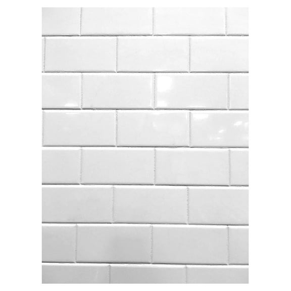 3x6 White Glossy Ceramic Subway Tile Wall Backsplash Made in USA (Full Box 100)