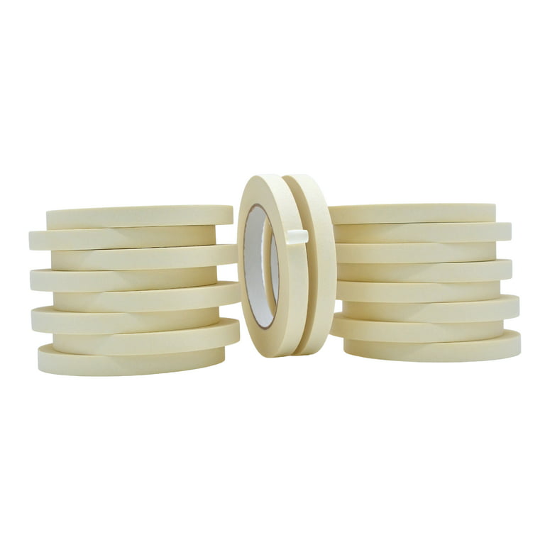 WOD GPM-63 Masking Tape 1/2 inch for General Purpose / Painting - Case of  72 Rolls - 60 yards per roll