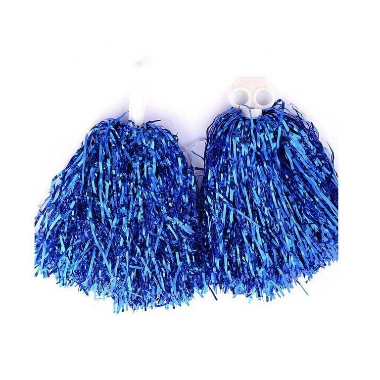 1 PAIR OF POM POMS CHEERLEADER FANCY DRESS ACCESSORY GROUP THEATRE