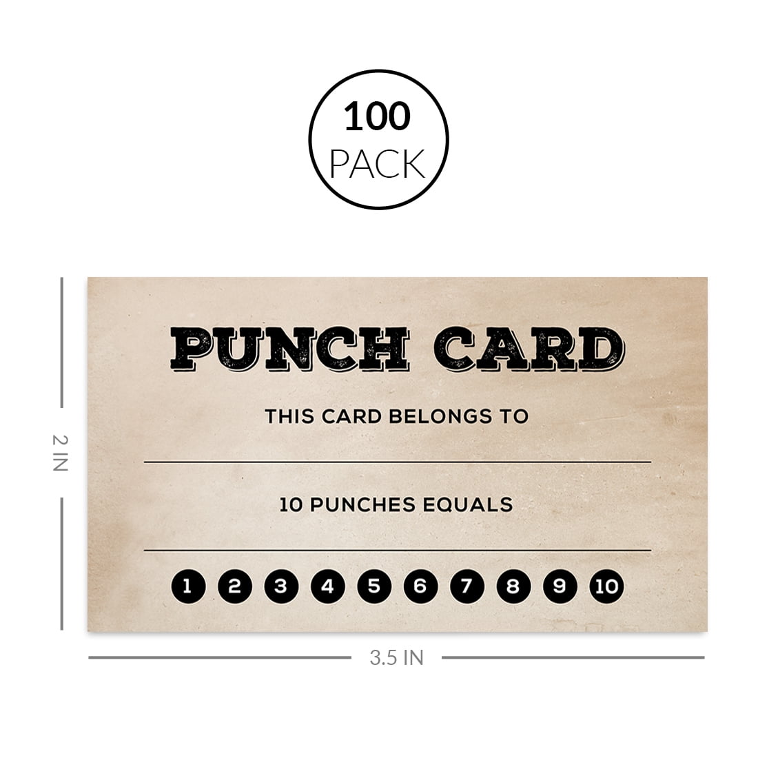 Koyal Wholesale Rainbow Square Reward Punch Cards, Loyalty Cards for Small  Business Customers, 100-Pack 