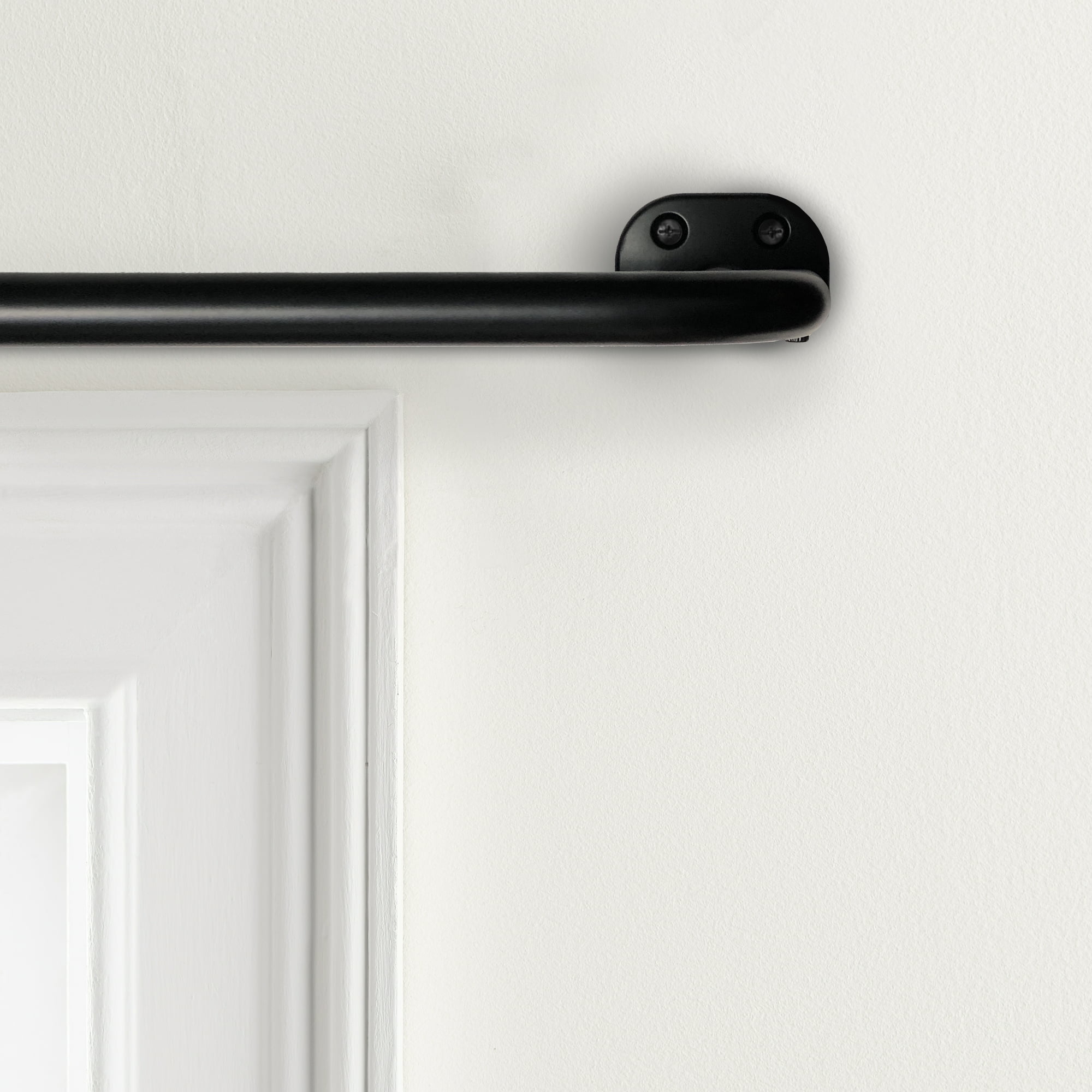 Mainstays 3/4" Wrap Adjustable Double Curtain Rod, 30-84", Black