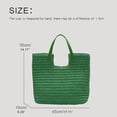 thumbnail image 4 of Bolsos de playa informales para mujer, bolsos y carteras de diseño de lujo, novedad de 2023, bolso de hombro grande con decoración hueca de papiro, 4 of 5