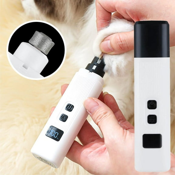 Rechargeable Pet Nail Grinder with LED Light - 2-Speed Trimmer for Dogs & Cats