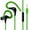 Green, variant on Deyuer Wired Earbud High Fidelity Waterproof Ergonomic 3.5mm Noise Reduction Sports Ear Hook Earphone for Running