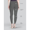 thumbnail image 4 of Stylesindia Women Leggings Breathable Women Wear Versatile Tights for Women Elastic Waistband Comfort Lady Leggings (Cotton, Metal Grey), 4 of 4