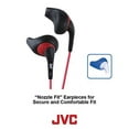thumbnail image 7 of JVC Black and Red Nozzel Secure Comfort Fit Sweat Proof Gumy Sport Earbuds with long colored cord HA-ENR15B, 7 of 7
