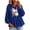 Blue01, variant on Costeam Women Christmas Hoodie Graphic Print Long Sleeve Drawstring Hooded Sweatshirt Loose Fit Ruffle Hem Tunic Top Casual Holiday Winter Fall Soft Cozy Trendy Fashion Clothing