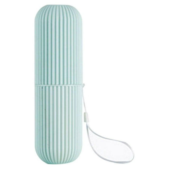 Yuarrent Nuevo estuche portátil para de dientes, soporte para cepillos de dientes, tira antideslizante, caja de almacenamiento a prueba de Juegos de accesorios de baño verde