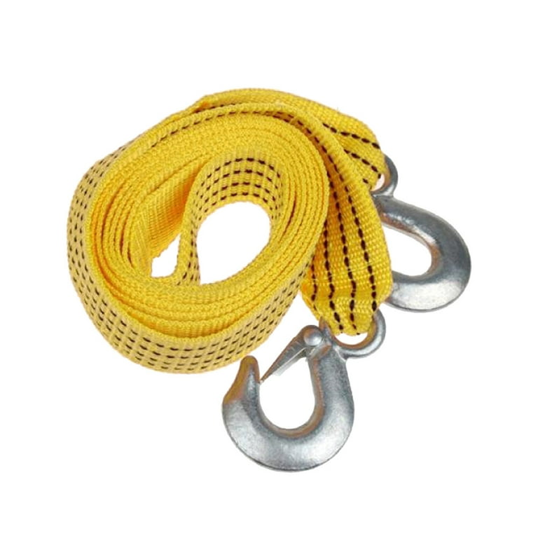 Ton Car Trailer Rope Practical Durable Outdoor Emergency Kit Nylon Tow Rope  Double Thicken Car Trailer(Yellow,Eagle Hook) 