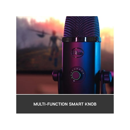Blue Yeti X Professional USB Condenser Microphone for PC, Mac, Gaming, Recording, Streaming, Podcasting on PC, Desktop Mic with High-Res Metering, LED Lighting, Blue VO!CE Effects - Black