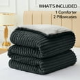 thumbnail image 7 of BEDELITE Fleece Queen Comforter Set -Super Soft & Warm Fluffy Black Bedding, Luxury Fuzzy Heavy Bed Set for Winter with 2 Pillow Cases, 7 of 7