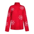 thumbnail image 4 of Lovskoo Merry Christmas Sweaters for Women 2023 Trendy Long Sleeve Pullove Round-Neck Casual Sweater Tops Red, 4 of 5