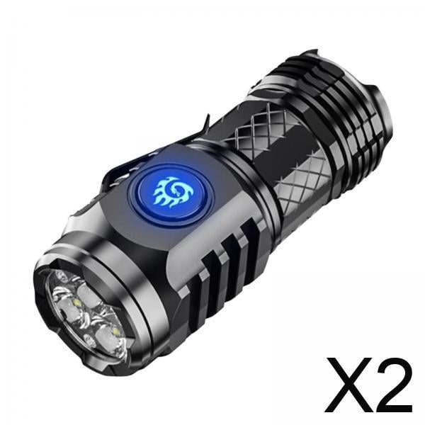 Linterna 2xLED Impermeable 5 Modos Mini Linterna Recargable Antorcha Al Aire Libre