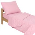 thumbnail image 3 of 5 Pieces Toddler Bedding Set Ultra Soft and Breathable Toddler Sheet Set - Includes Comforter, Flat Sheet, Fitted Sheet and Pillowcase - pink, 3 of 8