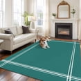 thumbnail image 3 of Dark Blue Area Rug 6x9 FT, Non Slip Living Room Throw Carpet, Rustic Dark Green Solid Color Modern Art Washable Soft Large Floor Carpet Non-Shedding Rug for Bedroom Dining Room Play Room, 3 of 9