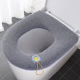 thumbnail image 5 of Funda de asiento de inodoro cálida para el invierno, alfombrilla para inodoro, 1 pieza, accesorio de baño lavable, tejido de punto, almohadilla suave en forma de O de color puro, funda para, 5 of 5