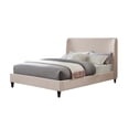 thumbnail image 1 of Ilios Innova | Cama Queen Size Beige con Cabecera Tapizada en Lino y Poliéster | Estructura de Madera Resistente | Diseño Elegante y Cómodo., 1 of 9