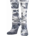 thumbnail image 5 of ODD SOX – Basix Unisex Crew Socks – Tie Dye Storm – Large – Soft Cotton Blend Ribbed Crew, Cushioned, 5 of 6