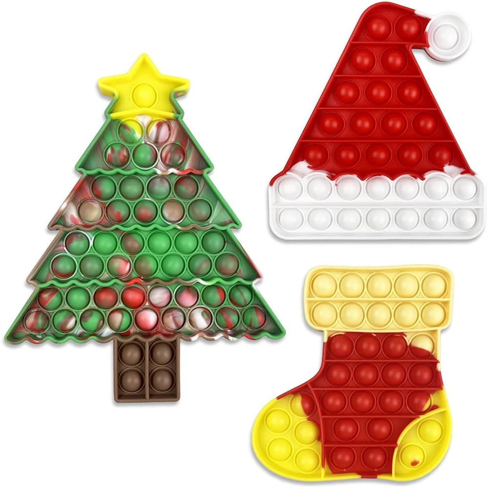 Christmas Tree Popit Fidget popper Toy Stocking stuffers for Kids Childrens gift 