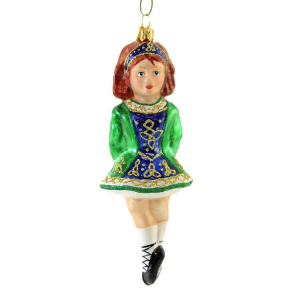 Irish Dancer - 1 Glass Ornament 5.75 Inch, Glass - Lassie Music Stepdance Boardway 2306P