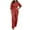 Red, variant on Hvyesh Women's Plus Size Overalls Jumpsuits One Piece Long Sleeve Wide Leg Long Pant Rompers With Pockets