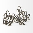 thumbnail image 3 of Brushed Gold and Black Abstract Paperclip Sculpture, 3 of 5