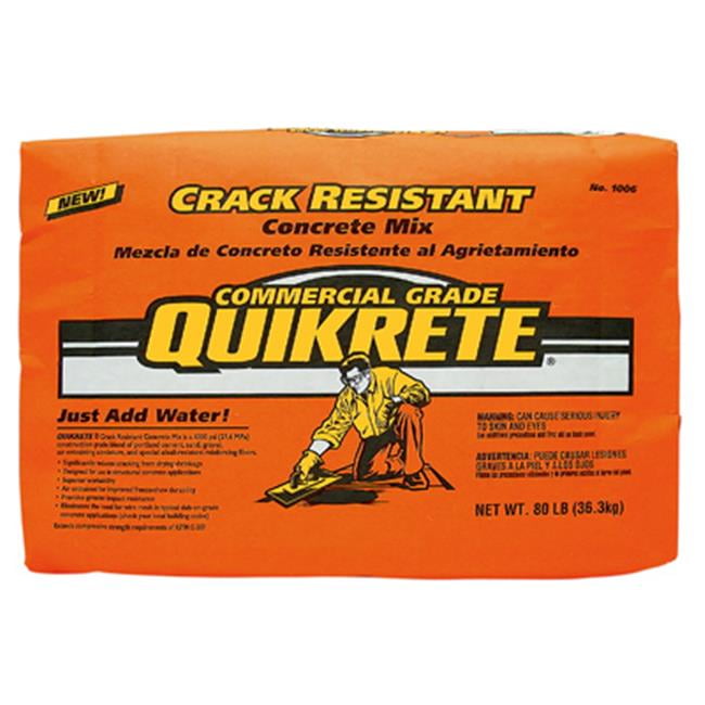 Quikrete 1006 80 Crack Resistant Concrete Mix Walmart Com Walmart Com