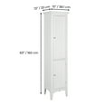 Teamson Home Glancy Bathroom Storage Linen with 2 Doors 5 Tier