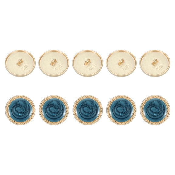 Uxcell 10Pcs Buttons for Clothes, 1 Inch Vintage Round Buttons for Sewing Crafts Decoration, Dark Blue
