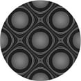 thumbnail image 1 of Ahgly Company Indoor Round Patterned Midnight Gray Area Rugs, 7' Round, 1 of 6