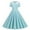 Light Blue, variant on Womens Maxi Dresses V Neck Solid Color Pleated Loose Short Sleeve Casual Vintage Dress for Women Fashion