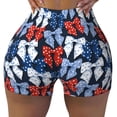 thumbnail image 2 of KLL colorful Polka dot bow Pattern Workout Shorts for Women Scrunch Short Gym Yoga Running Sport Active Exercise Fitness Shorts-X-Large, 2 of 8