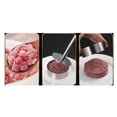 thumbnail image 2 of Prensa para hamburguesas de acero inoxidable 304, molde para hamburguesas, prensa manual para carne de res, cerdo y arroz, herramientas para parrilla., 2 of 5