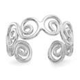 thumbnail image 1 of 14k White Gold Adjustable Toe Ring Open Midi, 1 of 11