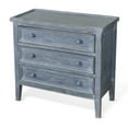 thumbnail image 5 of Rena Side End Table with 3 Drawers- 28 Inch Rustic Blue Mahogany Wood, 5 of 5