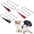 thumbnail image 3 of Dog Chain Leash Metal Chew Proof Pet Leash Dog Training Leash with Padded Handle, 3 of 10