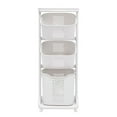 thumbnail image 3 of 3 Tier Laundry Basket Rack Movable Laundry Basket Shelf Holder with Universal Wheels Bathroom Storage Stackable Laundry Basket System Vertical Laundry Sorter for Kitchens, Bathrooms, Bedrooms, 3 of 7