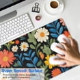 thumbnail image 4 of Long Mouse Pads for Desk,Pioneer Flower Floral Print Pattern Desk Mats on Top Of Desks, Desk Mouse Pad Extra Large with 3mm Non-Slip Base and Stitched Edge for Gaming,Office,Work,Home 35.4"x15.7", 4 of 6