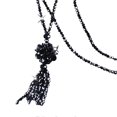 thumbnail image 1 of Collar de Suéter Yashi con Cristales Falsos y Borlas Largas DenimBlue Modelo 28064, 1 of 5